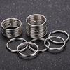 Trendy Unisex Hoop Accessory 10 Pieces Silver Rings 1.5*25mm 20 Pieces Key Rings Key Chain Metal Loop