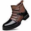 Модные мужские ботинки из натуральной кожи, модные мотоботы, зимние плюшевые теплые хлопковые ботинки, мужские ботинки челси, ретро британские ботильоны