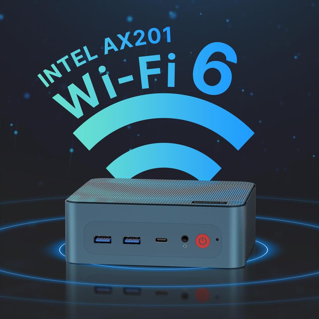 BOSGAME Мини-ПК с Intel Core i5 12450H Игровой Мини Мини-Настольный Компьютер с 16 ГБ 1 ТБ Хранилища до 2280 Дисплей WIFI Двойной Гигабитный ПК, ОЗУ, (Вверх