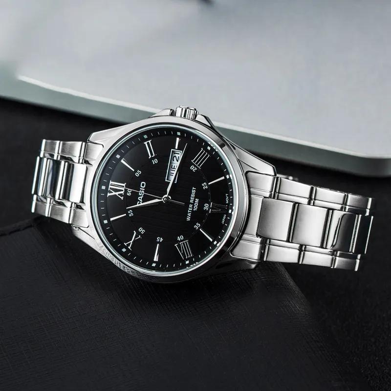 Casio Мужские Черные Часы MTP-1384D-1A-