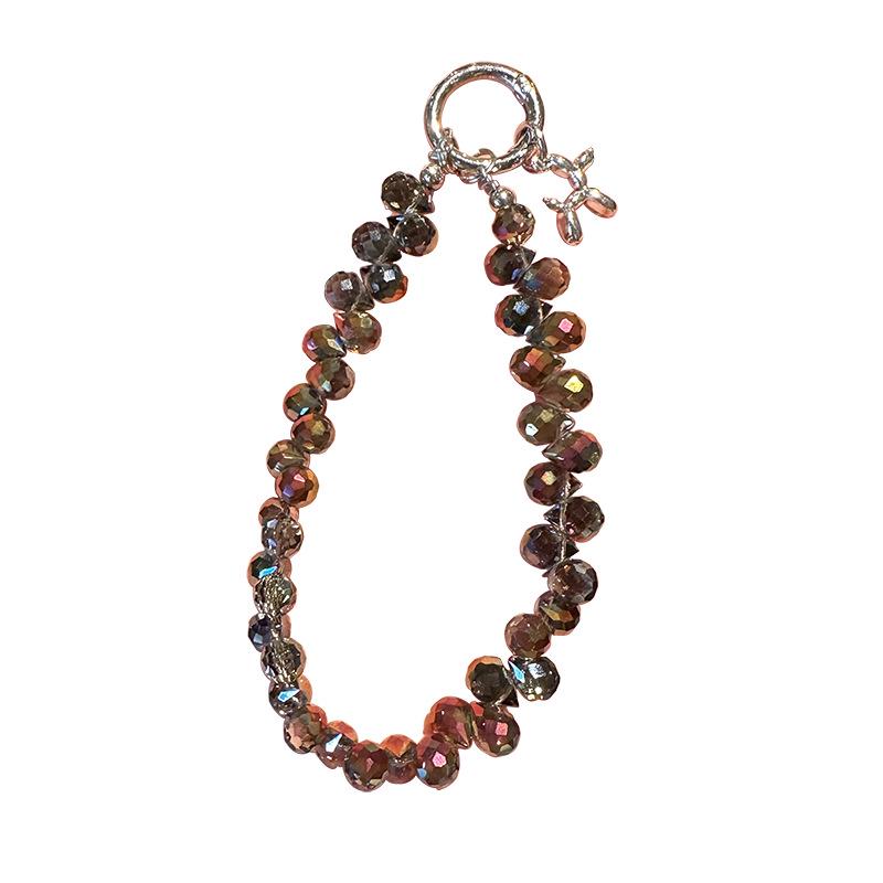 Модный набор браслетов из хрустальных бусин и брелок: Элегантный аксессуар для пары