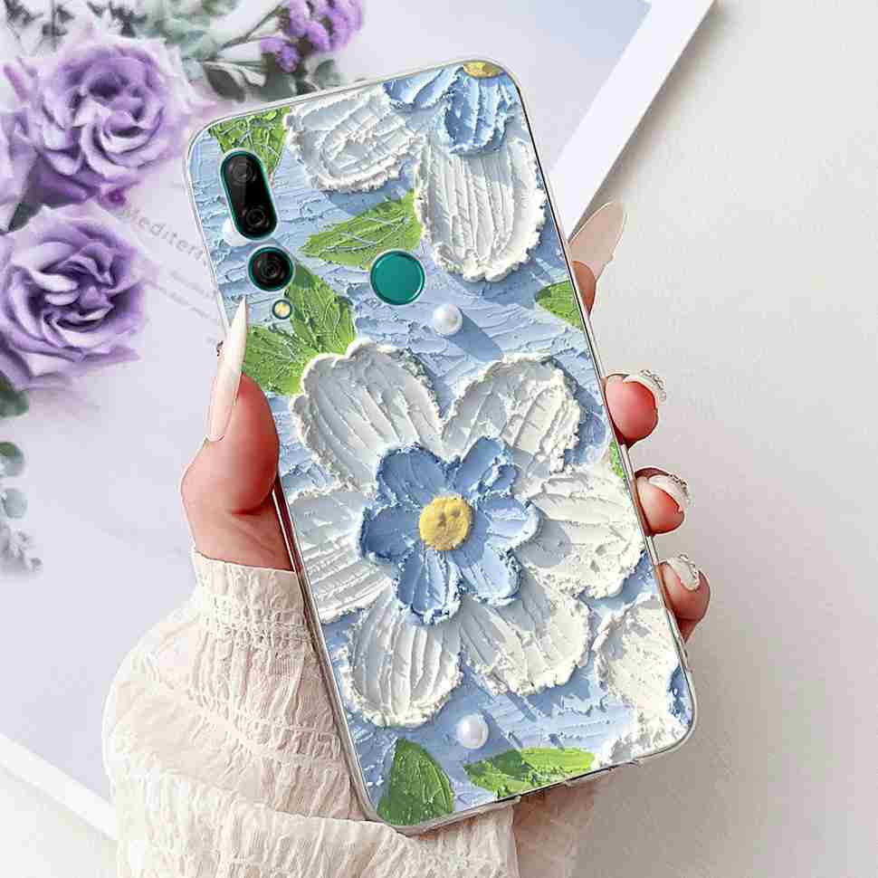 Для Huawei Y9 Prime 2019 6.59" Чехол Милая Девочка с Шариком Цветок Мягкий Силикон ТПУ Чехол Для Huawei Y9Prime 2019 STK-L21 Оболочка Телефона