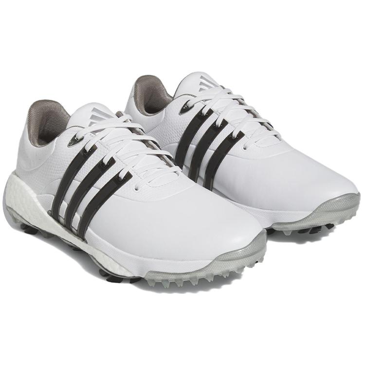 New Adidas Tour360 22 Boost Golf Shoes 'Cloud White Black Silver Metallic' GY9808