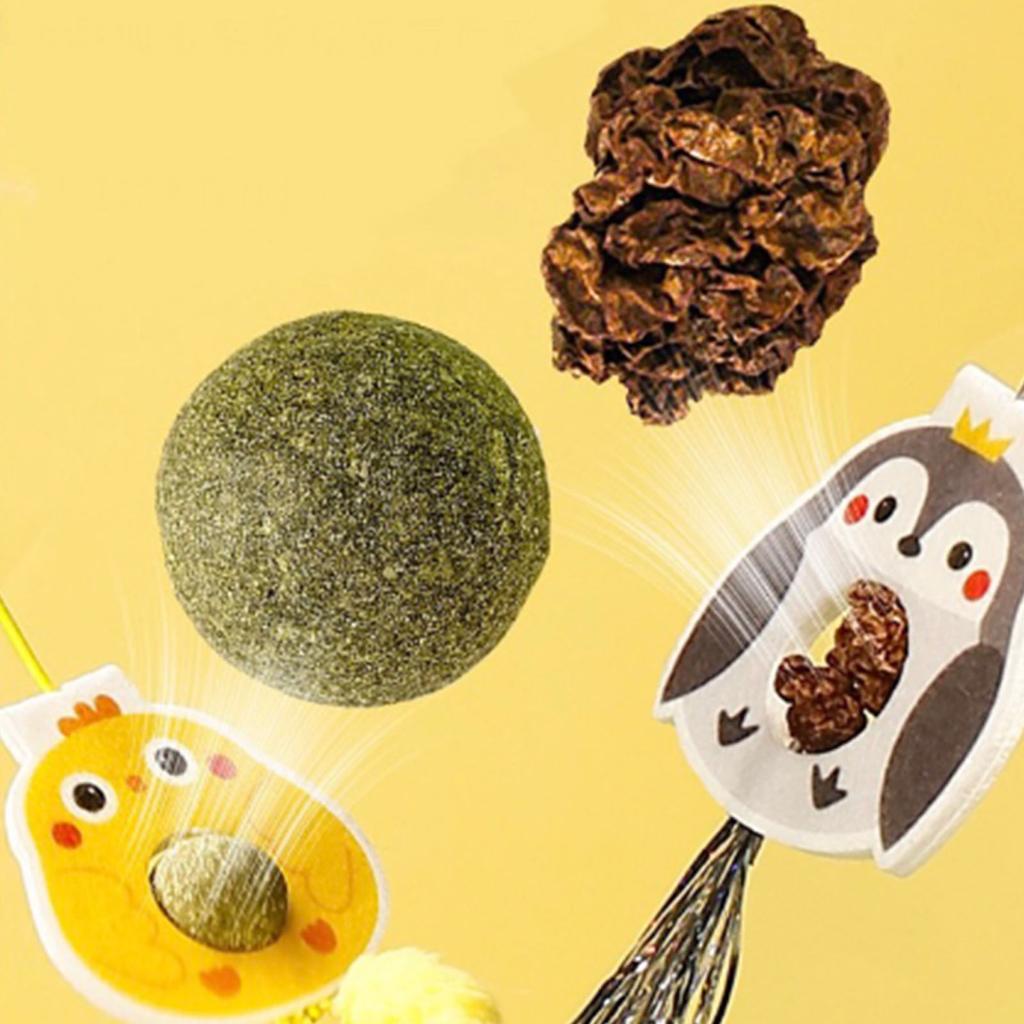 Веревочная игрушка для кошки, подвесная на дверь, перьевая игрушка, эластичная, выдвижная, привлекательная игрушка-дразнилка для кошки, маленький пингвин