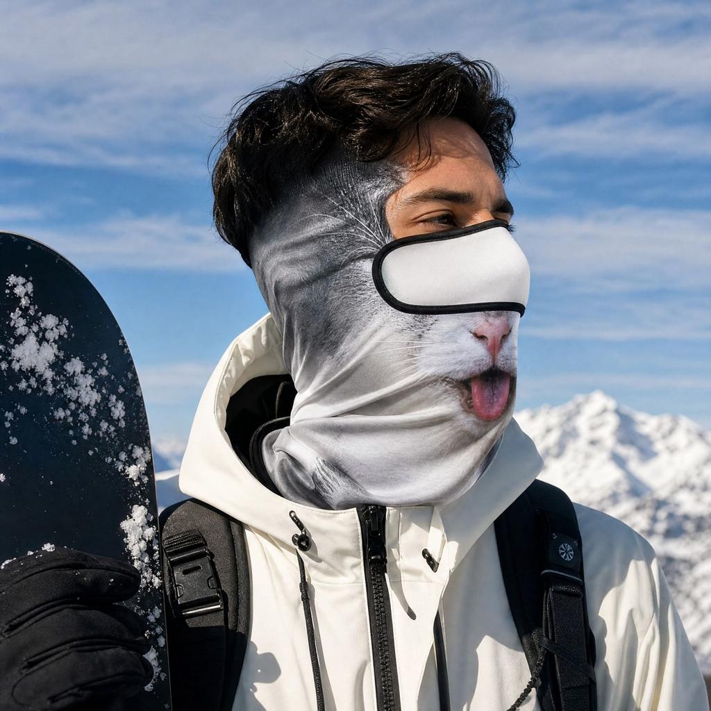 Thermal Fabric Winter Face, Cold Face Cover for Outdoor Activities and Sports