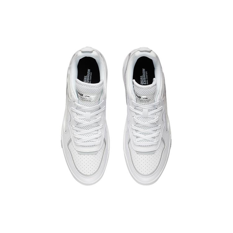 Li Ning Wave V1 Легкие Дышащие Низкие Кеды для Скейтборда Мужские Белые AGCS029-3