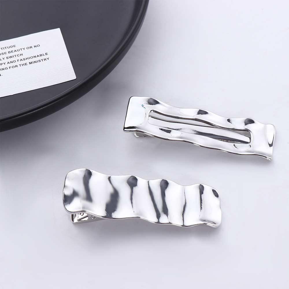 Hollow Geometric Side Bangs Hair Clips Fix Fringe Barrette Punk Hair Clips Metal Hair Pins