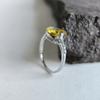 Серебряное кольцо с цитрином nano, вес изделия 2,14 гр (2190134)