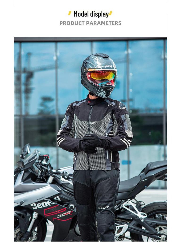 SULAITE Men's Four Seasons Anti-Fall Racing & Off-Road Breathable Motorcycle Suit