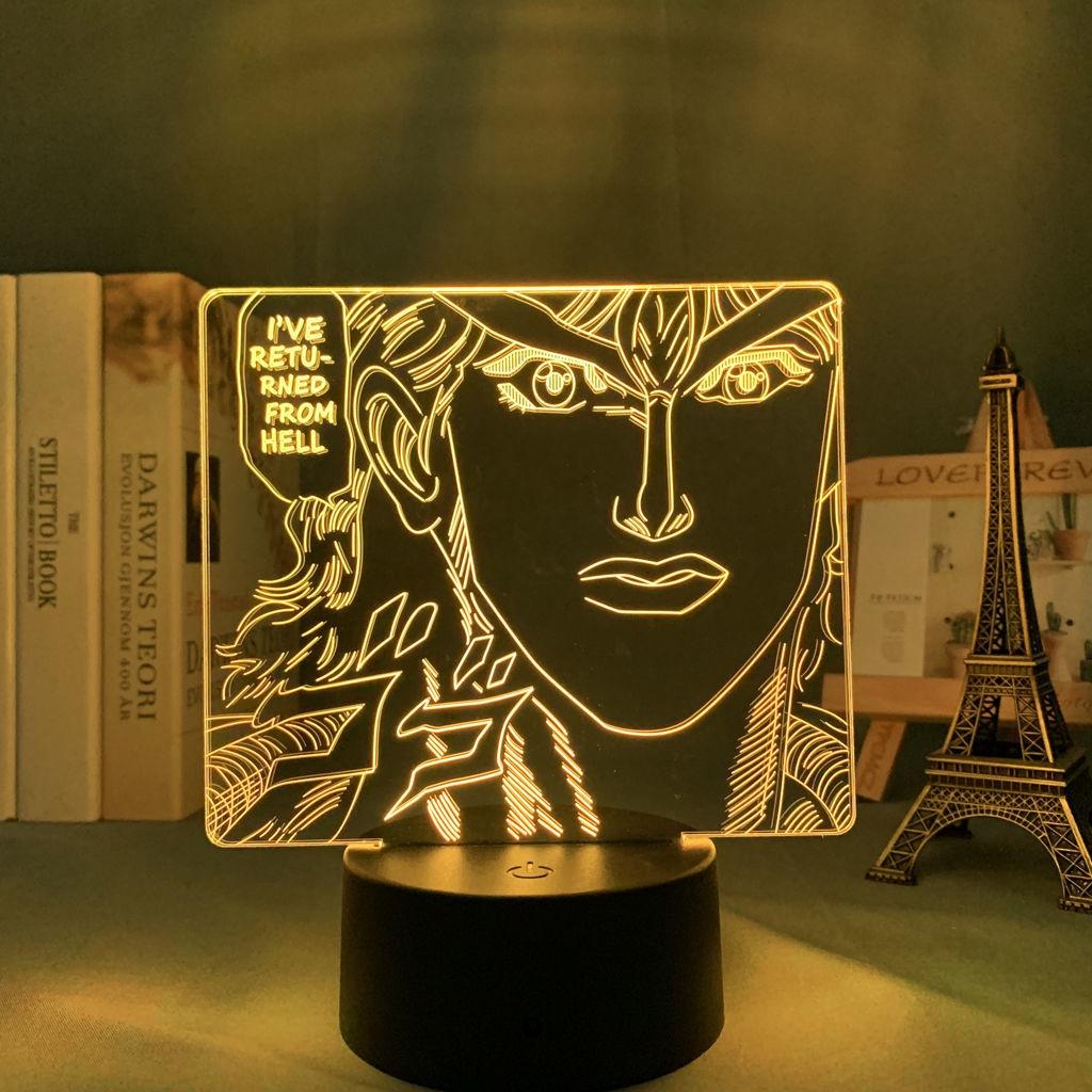 JoJo Bizarre Adventure Night Light JOJO Jolyne Figure Color Changing Lamp Cool Gift for Anime Fans