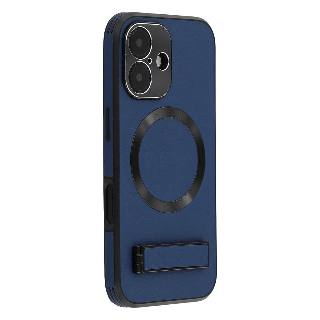 Чехол-подставка для iPhone 16, совместимый с MagSafe, задняя крышка для телефона из ПК+ТПУ+ПУ