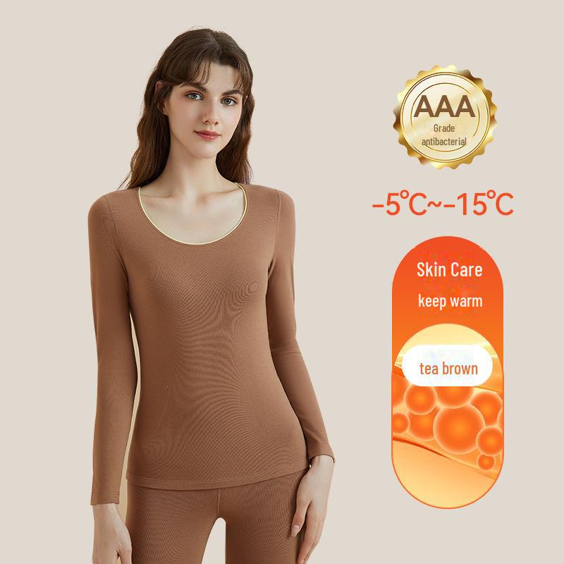 Aoweizi Бесшовная термосамосогревающаяся зимняя рубашка - Большой размер Базовый слой для ухода за кожей