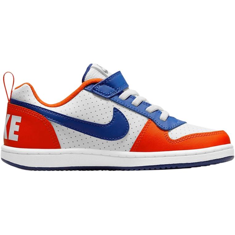 Nike Детские кроссовки Court Borough Low PS Team Оранжевые Hyper Royal Белые DN4246-141