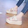 Muffin Thick-soled Cool Slippers Women's Summer Wear 2025 New Heightened High-heeled Sandals Women's Casual Seaside Beach Shoes