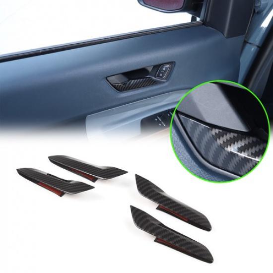 ABS Carbon Inner Door Handle Switch Cover Panel Trim For Ford Maverick 22-24