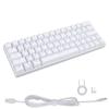 Mechanical Keyboard 64 Keys Wireless 2.4G BT3.0 5.0 Type C Wired Connection Ergonomic Design White