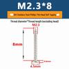 Yigu 304 Stainless Steel Phillips Thin Flat Head Self-Tapping Screw M2-M8, Countersunk Pointed Tail