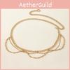 Womens Metal Waist Chain With Artistic Carving Multilayer Accessory For All Seasons