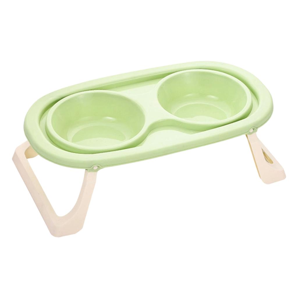 Non Slip Stainless Steel Double Bowl Pet Food Dish With Anti Spill Design For Cats And Dogs Durable Easy Clean