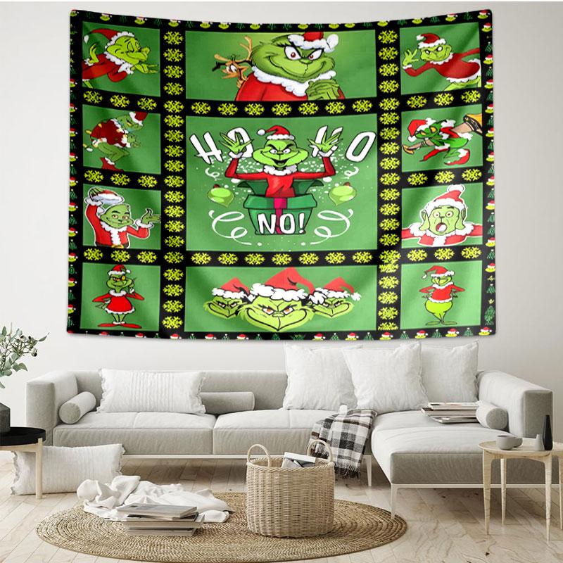 The Grinch Print Tapestry - Portable Wall Decor Cloth, for Home, Dorm, Travel, Bedroom, Living Room - Ideal Birthday Housewarming Gift