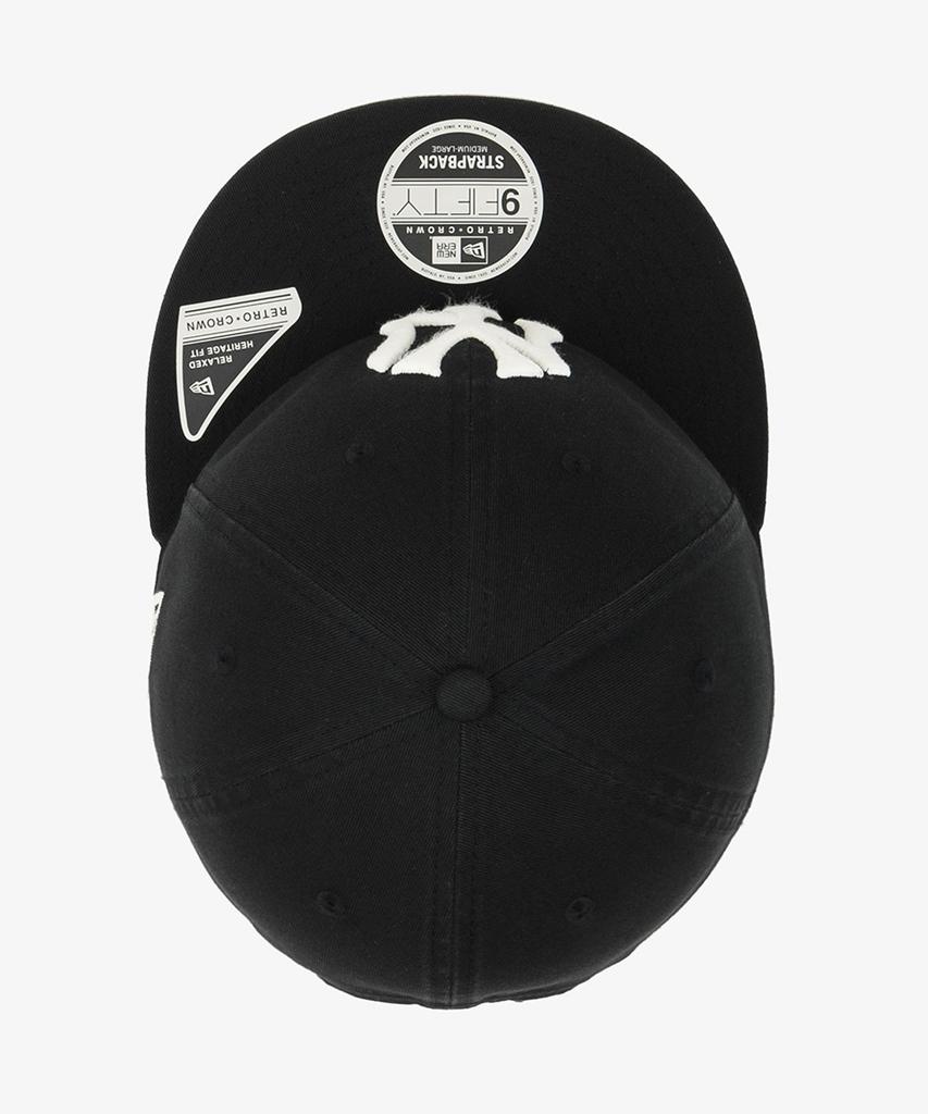 New Era МЛБ Куперстаун Нью-Йорк Янкис Большой Логотип Ретро Корона Ремень Strapback Черный