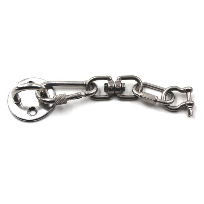 M5 Потолочный крючок с проушиной, настенный крючок из нержавеющей стали 304, прочный для подвешивания солнцезащитных козырьков, с круглой дверной пряжкой