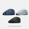 Spring Autumn Denim Beret Men Women Cap Thin Breathable Forward Cap