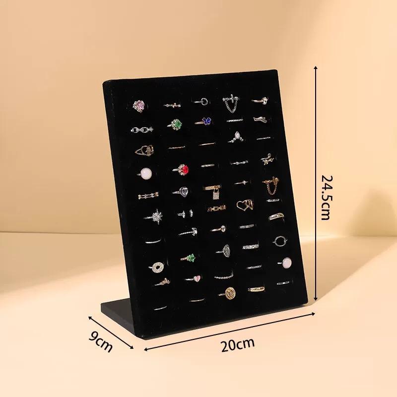 1 шт., подставка для колец на 50 мест, подходит для хранения и демонстрации колец. Цвет: черный, серый.