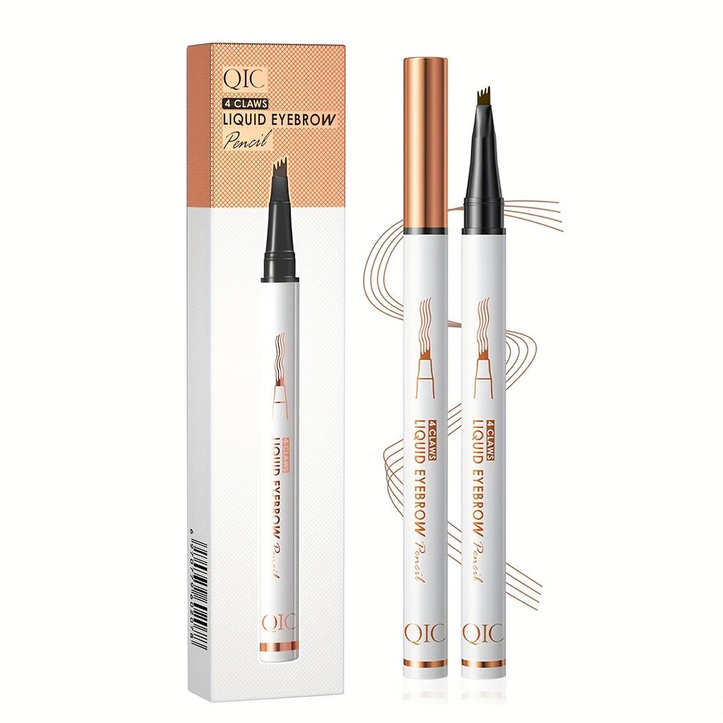 Жидкий карандаш для бровей с четырьмя зубцами, водостойкий, не размазывается, стойкий макияж, не оставляет следов, карандаш для бровей с гравировкой