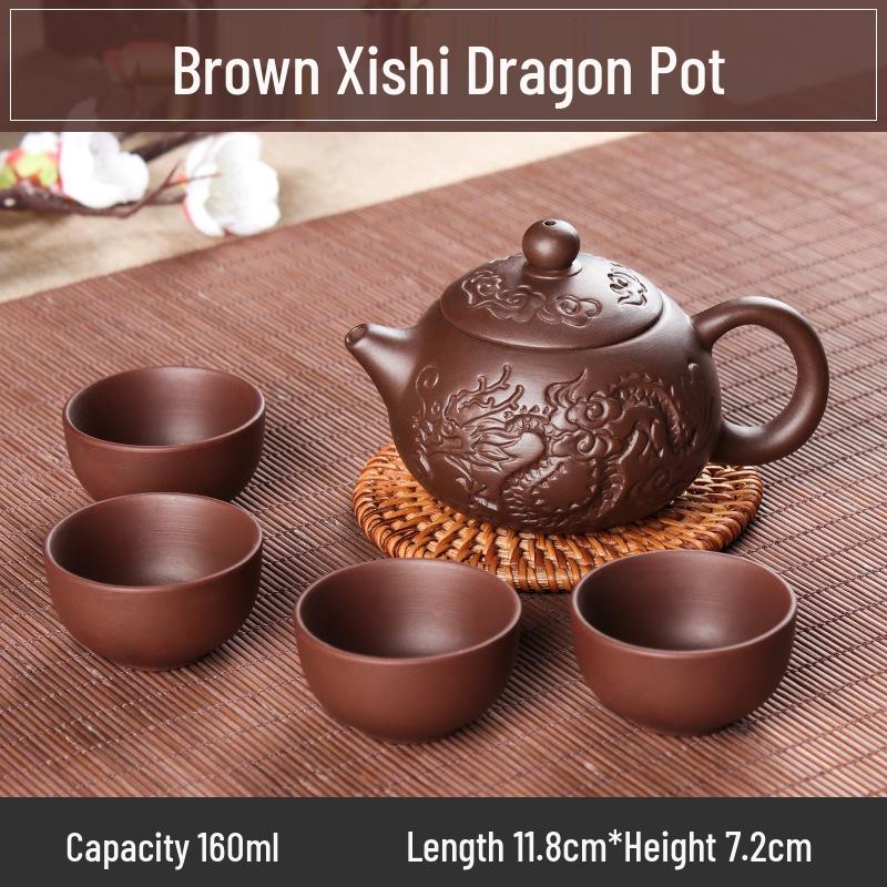 Small Capacity Yixing Xishi Pot: Handmade Purple Clay Teapot with Filter - Antique Style Kung Fu Tea Set
