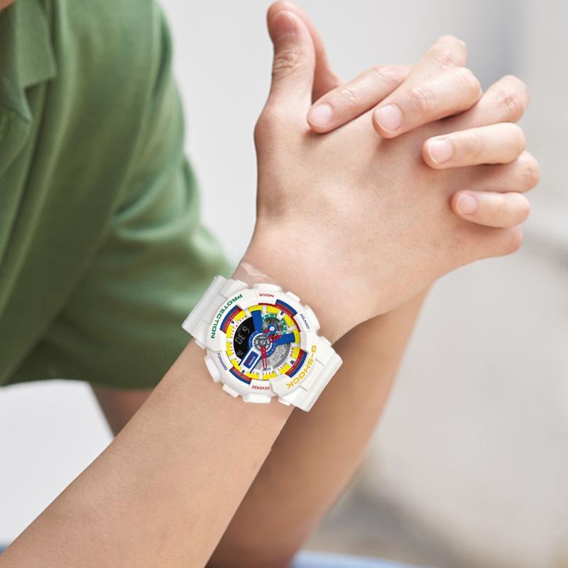 Casio Серия G-SHOCK водонепроницаемость 200 метров модные кварцевые часы ремешок из смолы японские и корейские часы мужские часы черный циферблат GA-111DR-7A