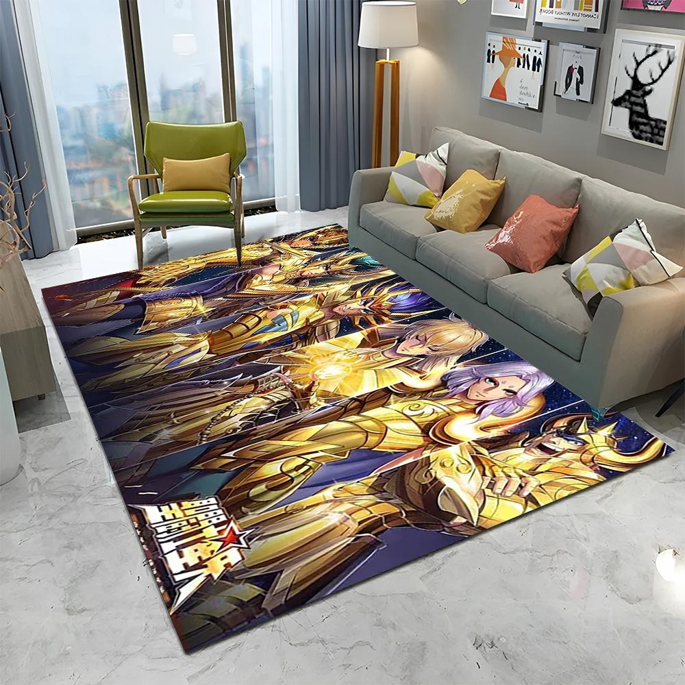Ретро Saint Seiya ковер с рисунком аниме для дома, гостиной, спальни, дивана, коврика, декор, детский игровой коврик, нескользящий напольный коврик