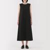 MUJI Women's Breathable Stretch Soccer Sleeveless Dress, Black, Size L, BC2LOA5S