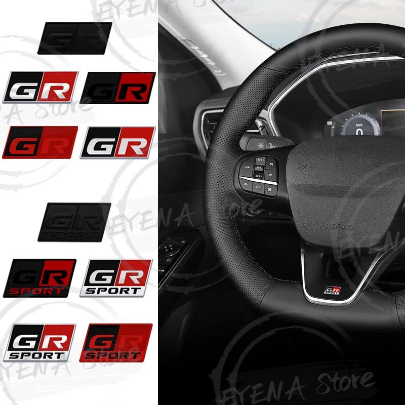 1pcs Car Metal Alloy GR SPORT Logo Steering Wheel Sticker Emblem For Toyota Yaris RAV4 Hilux Camry Prius Land Cruiser Corolla aaa3