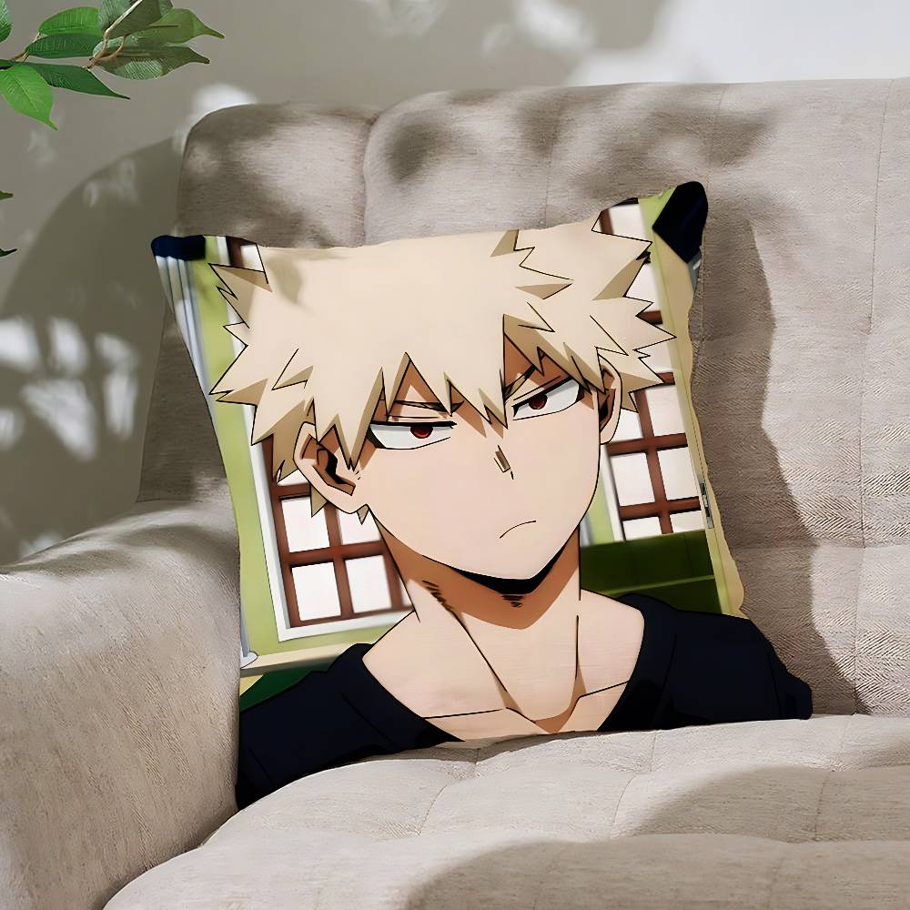 Cute BBakugo KatsukiS Anime Customizable Square Pillowcases Stylish And Soft Perfect For Beds Cars And Sofas