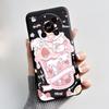 Phone Case For ZTE Blade V70 Max/Nubia V70 Max Soft Silicone Black Case Bright Pattern Pink Sand Beach,Garden Shockproof Shell
