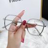 TR Anti-blue Light Makeup Artifact Flat Glasses Trendy Large Square Frame Insert Temples Myopia Glasses