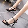 Женская обувь Комфорт Женские сандалии Тонкий каблук Шпилька Открытый носок Дизайнерская Корея 2025 Роскошь в наличии и Оптом Массово Повседневная
