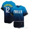 Philadelphia 12 Schwarber Embroidered Baseball Jersey Mens Team Sports Uniform