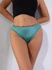 Women's Ruffle Stretch Oilcloth Thong - Medium Low Waist, Cross-Border Triangle Panties