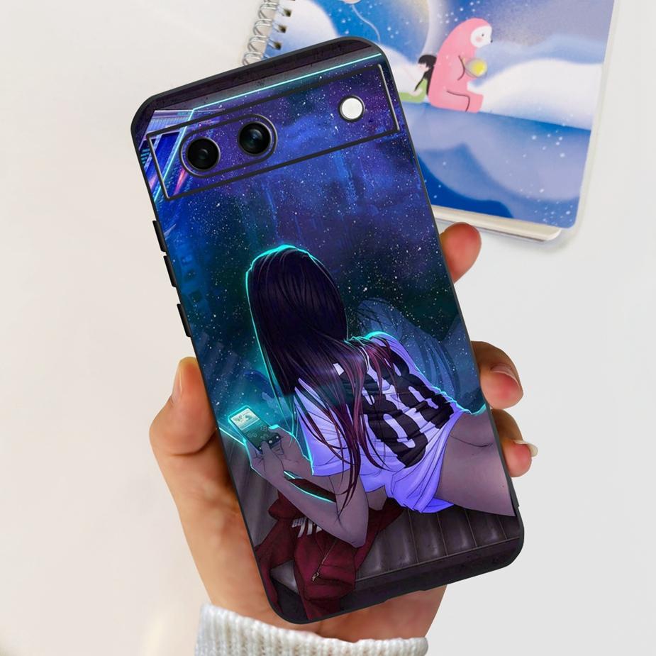 Чехол для Google Pixel 8A Чехол Pixel8 Pro Милый Кот Цветок Расписной Силиконовый Чехол для Телефона Для Google Pixel 8 Pro Pixel8A Мягкие Fundas