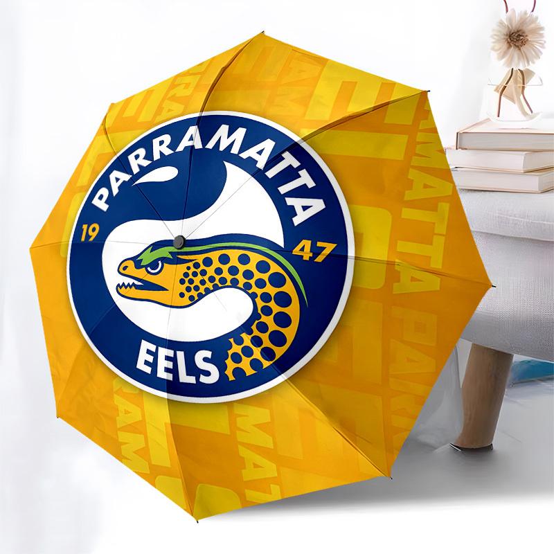 Parramatta Eels, Logo Automatic Opening and Closing, 8 rib Structure Portable Umbrella, Suitable for Men and Women in All Seasons Perfect G