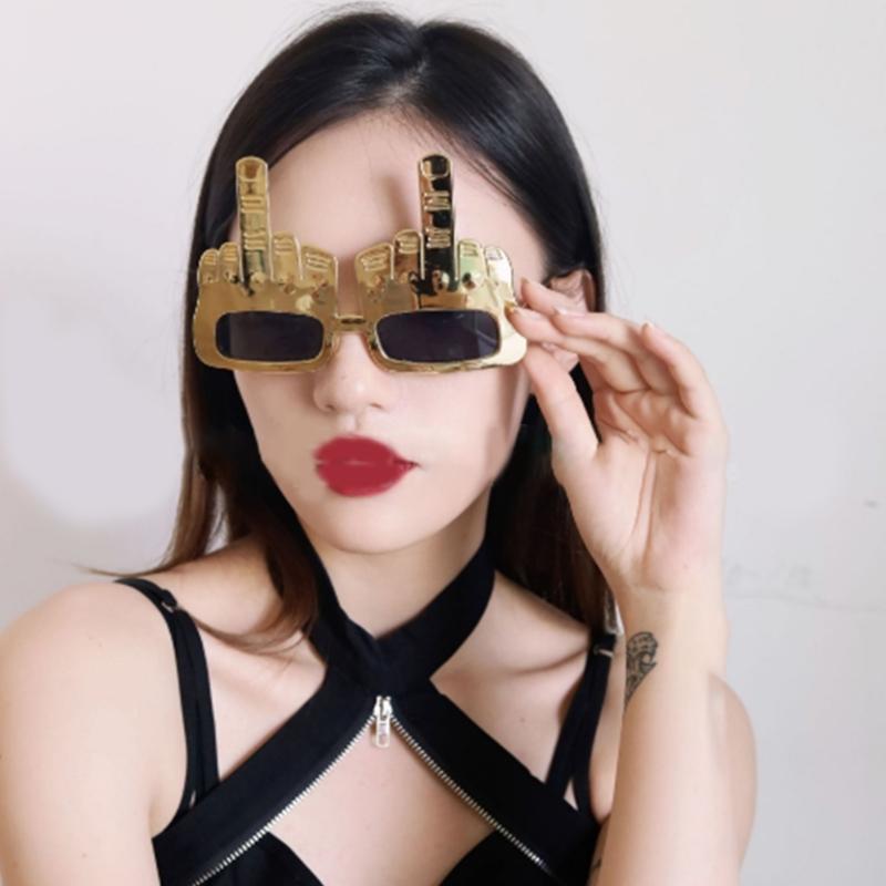 Забавные солнцезащитные очки на средний палец для вечеринки, дизайнерские крутые очки, новинка, очки в оправе для взрослых, реквизит для селфи, аксессуары