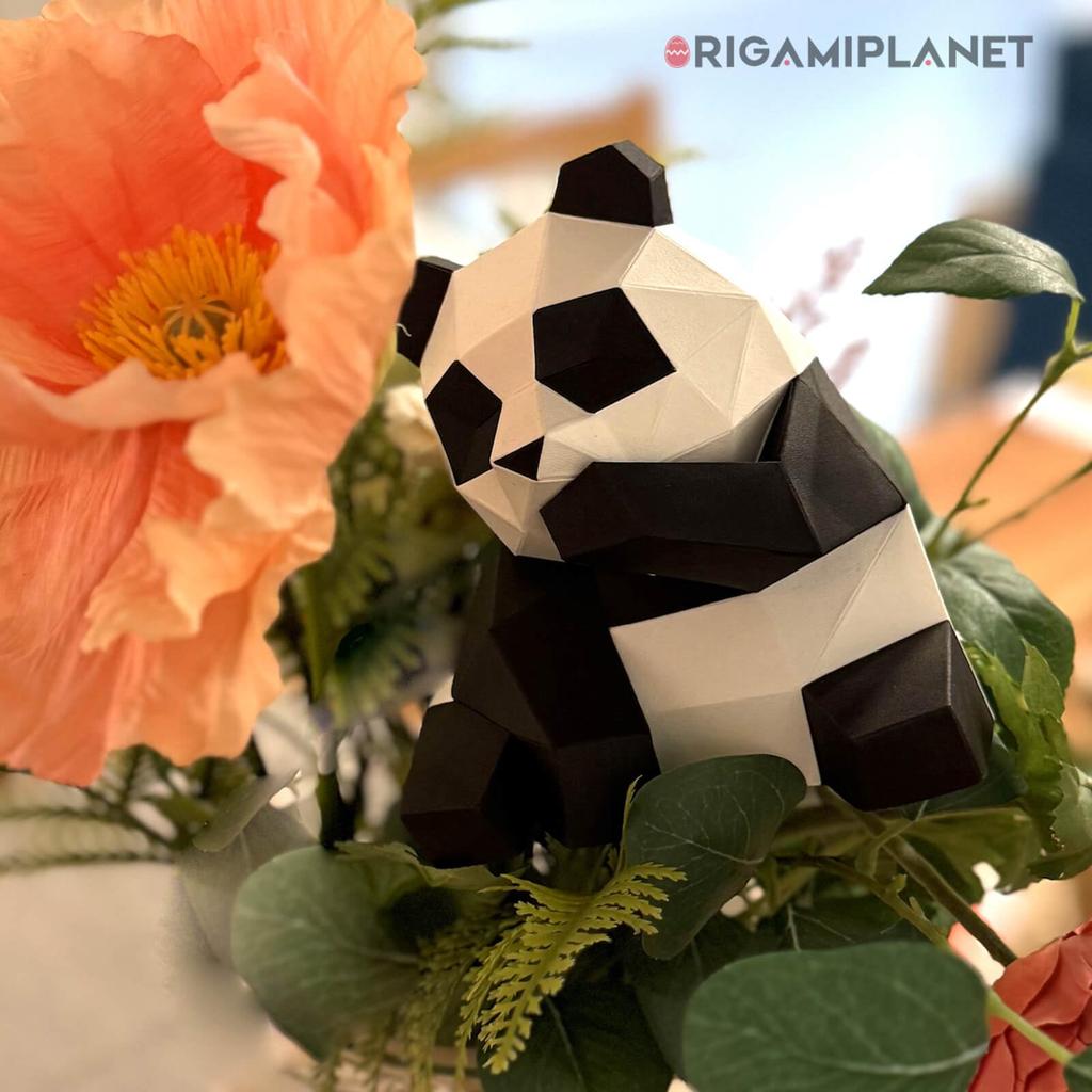 ORIGAMIPLANET 3D Оригами Бумажный Конструктор Панда Fun DIY 3D Модель Панды из Бумаги для Подростков Легкая Ручная Работа Фигурка Животного Скульптура Подарочный Набор для
