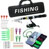 Portable 2.1m-2.3m Telescopic Fishing Rod Gear Ratio 5.2:1 3BB Reel Maximum Drag 5kg Full Set of Tools Spinning Reel Fishing Gear Bag