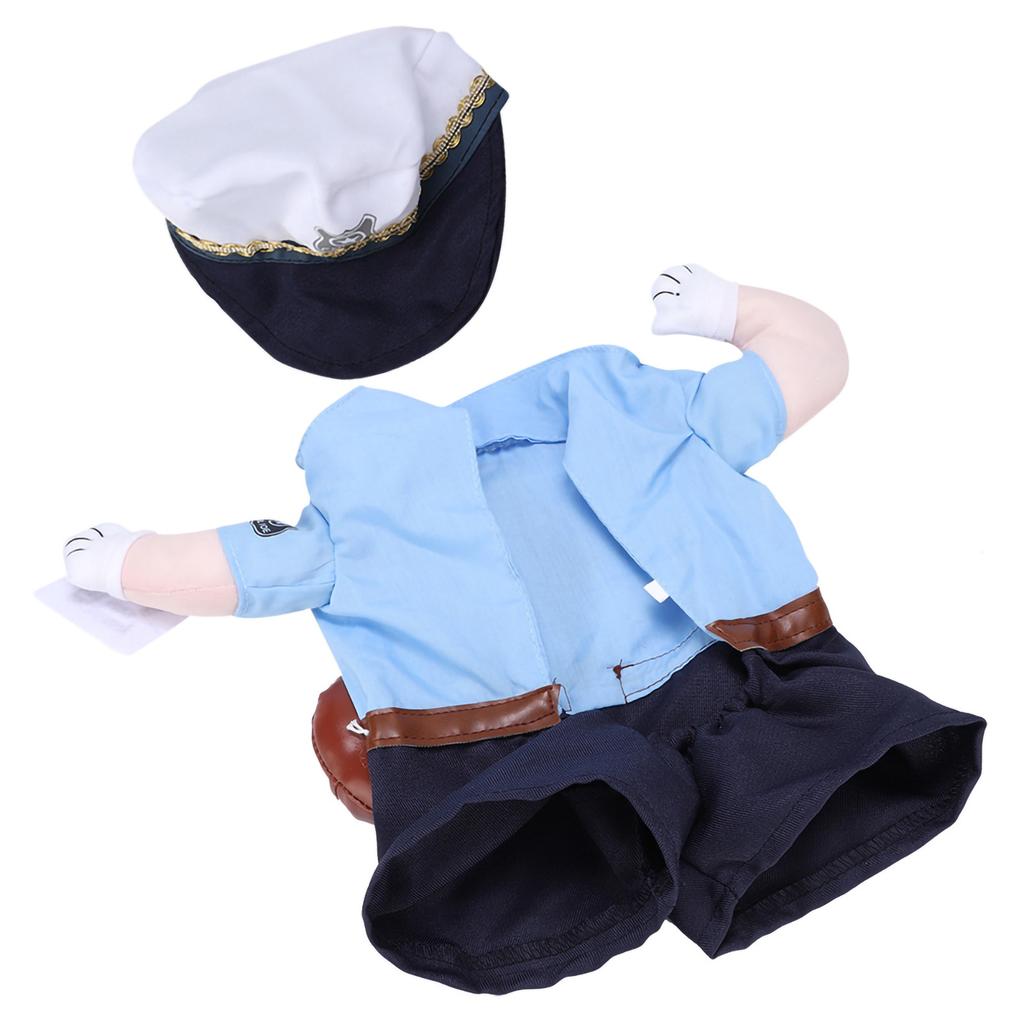 Полиэстер Милый питомец Хэллоуин Одежда Штрафной полицейский костюм наряд для кошек собак