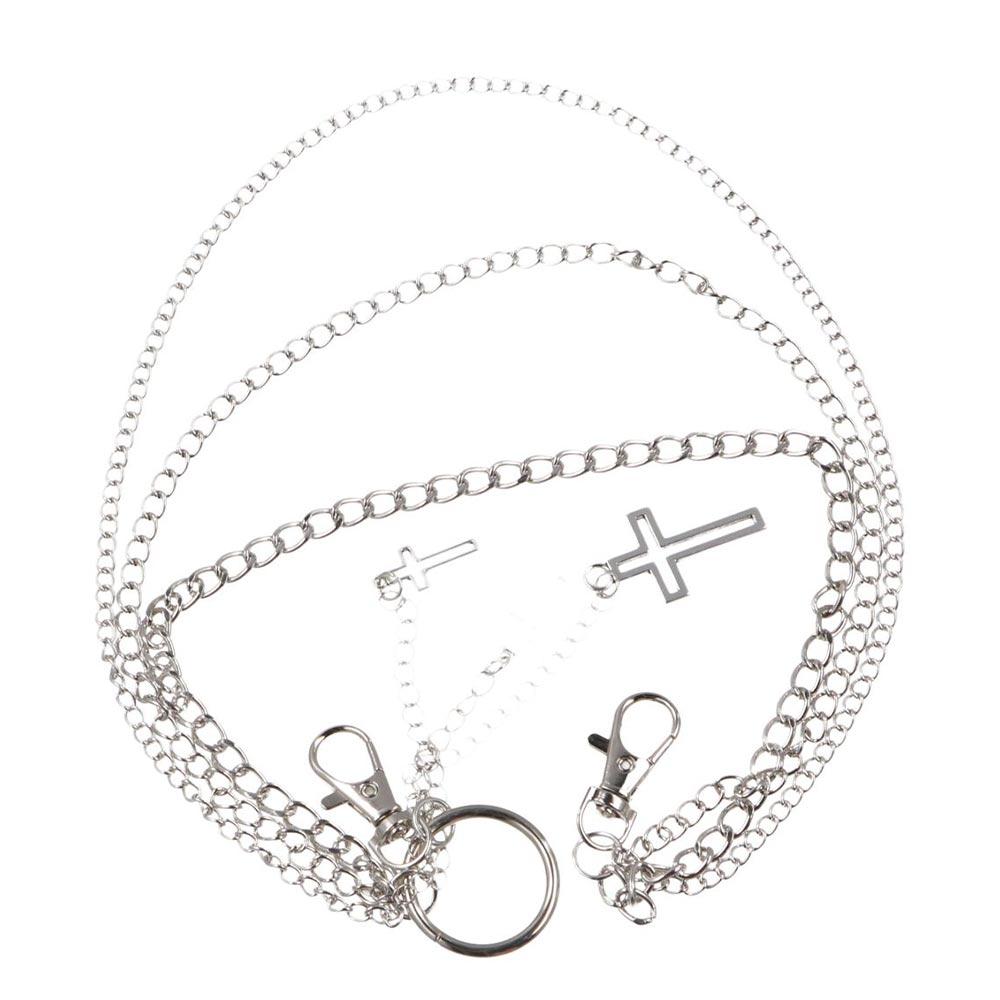 Star Jewelry Gift Heart Female Belt Chain Metal Waist Chain Punk Pants Chain Hollow Cross