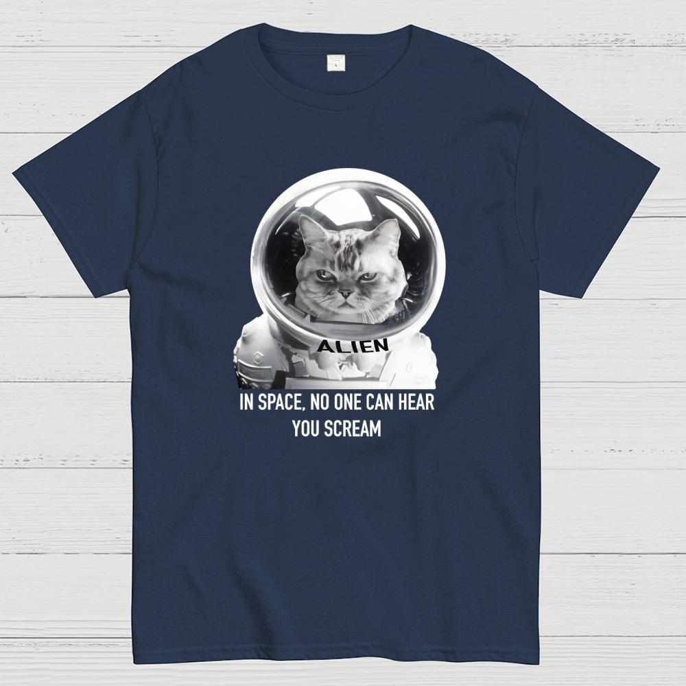 In Space No One Can Hear You Scream Cotton Summer Casual Cool Loose T-Shirt