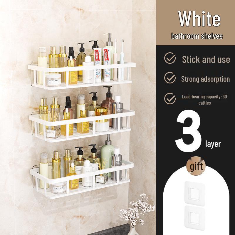 Угловая полка для ванной и держатель для полотенец без сверления