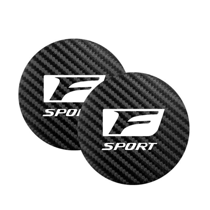 2Pcs Car Coaster PVC Logo Water Cup Pad Anti Slip Mat Accessories For Lexus FSPORT LBX NX RX 350h 450h ES UX 300e GS GX IS LS